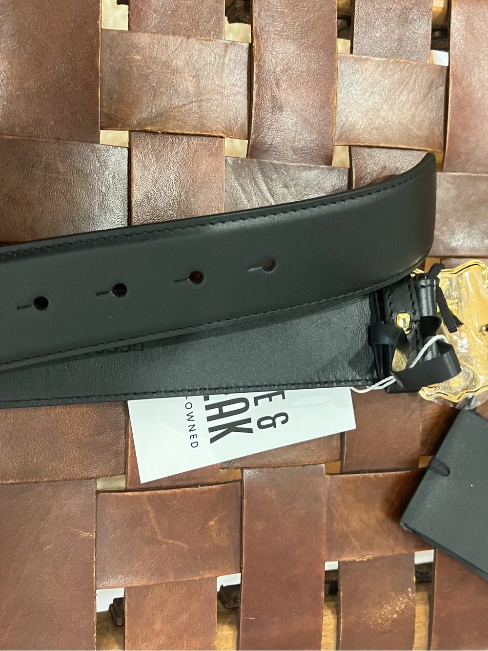 Versace Medusa Embellished Leather Belt
